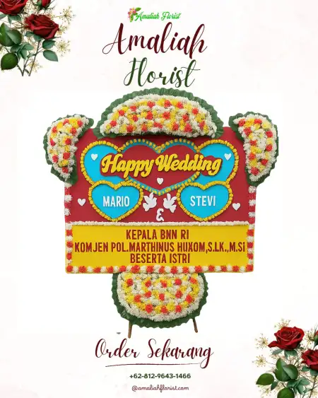 Papan Bunga Pernikahan Candibinangun